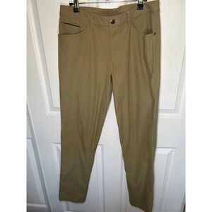Lululemon ABC Pant Slim Fit 32 Khaki Tan Warpstreme Performance 5-Pocket Men